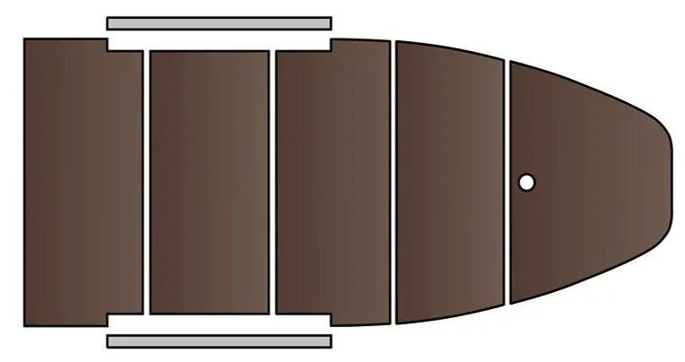 Čln Kolibri KM-330 D šedý, vystužená podlaha